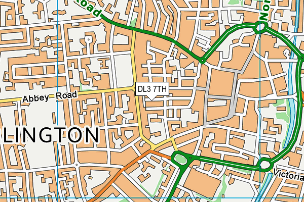 DL3 7TH map - OS VectorMap District (Ordnance Survey)