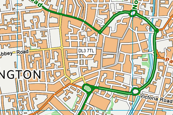 DL3 7TL map - OS VectorMap District (Ordnance Survey)