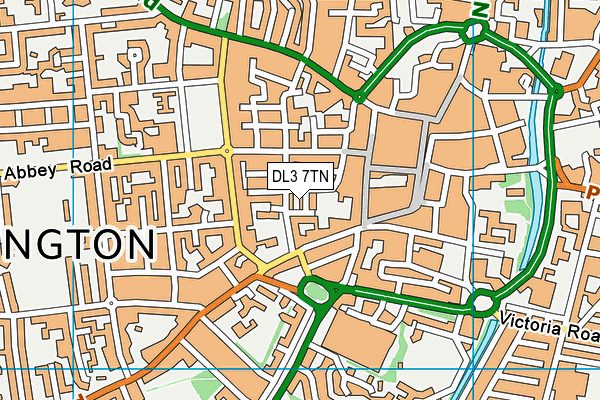 DL3 7TN map - OS VectorMap District (Ordnance Survey)