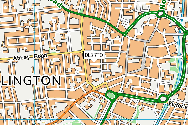 DL3 7TQ map - OS VectorMap District (Ordnance Survey)