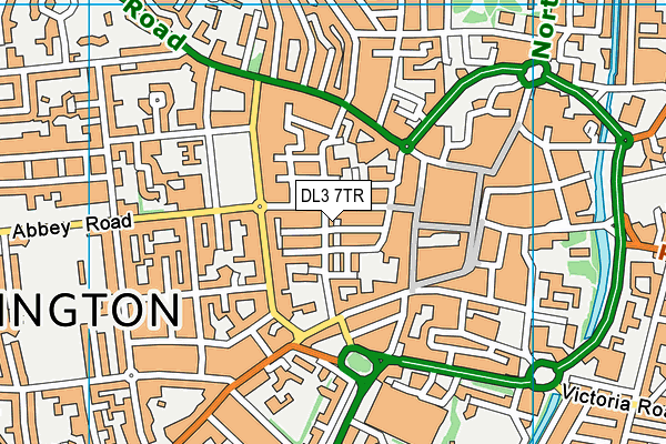 DL3 7TR map - OS VectorMap District (Ordnance Survey)