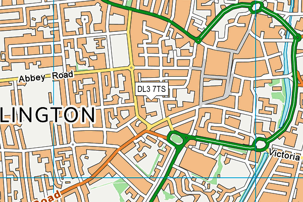 DL3 7TS map - OS VectorMap District (Ordnance Survey)