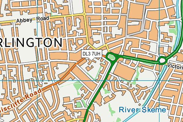 DL3 7UH map - OS VectorMap District (Ordnance Survey)