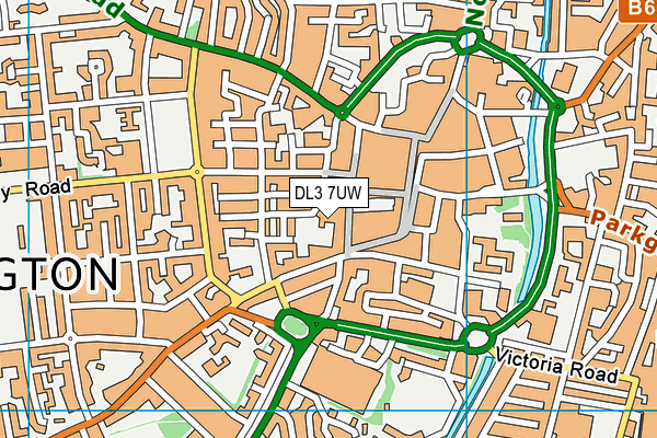 DL3 7UW map - OS VectorMap District (Ordnance Survey)