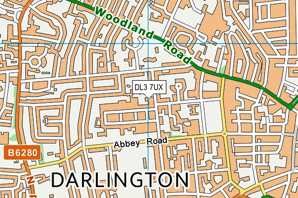 DL3 7UX map - OS VectorMap District (Ordnance Survey)