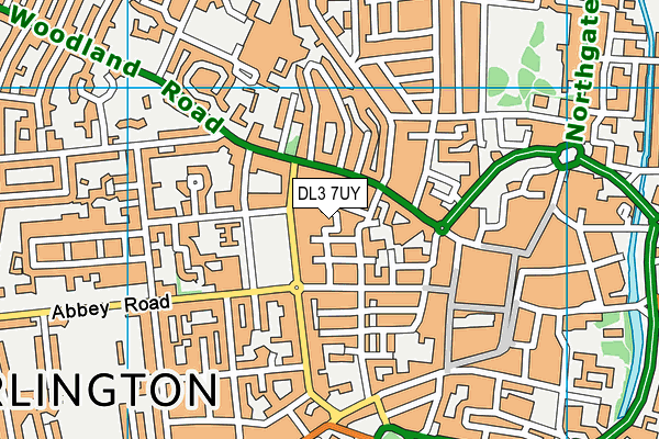 DL3 7UY map - OS VectorMap District (Ordnance Survey)