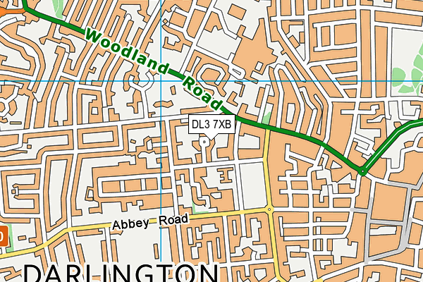 DL3 7XB map - OS VectorMap District (Ordnance Survey)