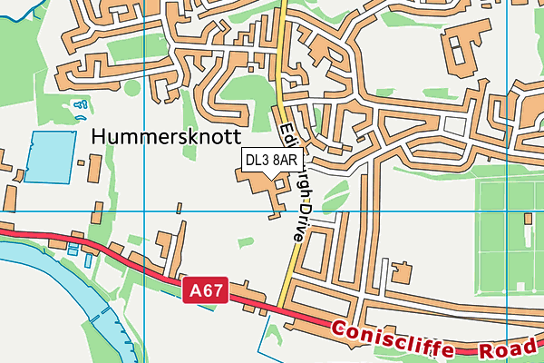Hummersknott Academy map (DL3 8AR) - OS VectorMap District (Ordnance Survey)