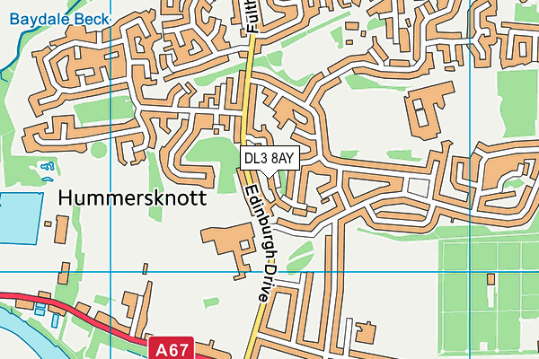 DL3 8AY map - OS VectorMap District (Ordnance Survey)