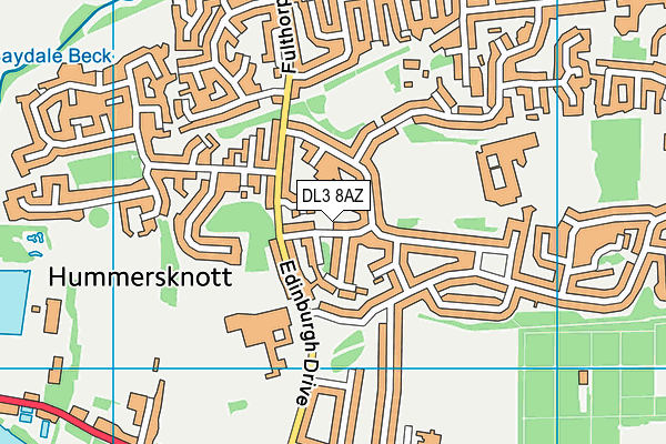 DL3 8AZ map - OS VectorMap District (Ordnance Survey)
