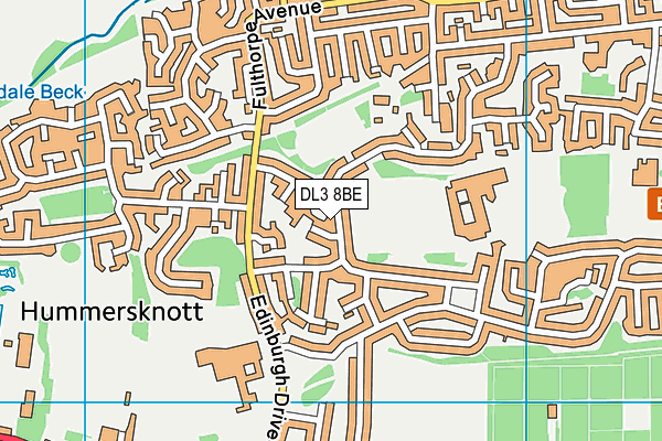 DL3 8BE map - OS VectorMap District (Ordnance Survey)