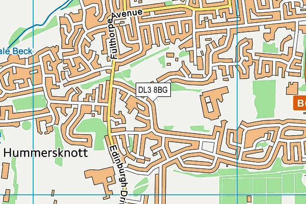 DL3 8BG map - OS VectorMap District (Ordnance Survey)