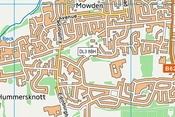 DL3 8BH map - OS VectorMap District (Ordnance Survey)