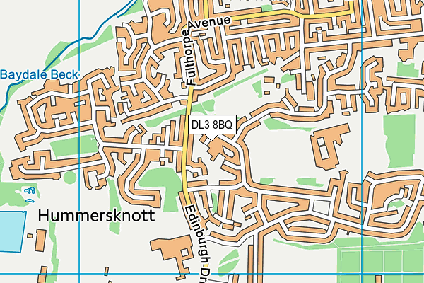 DL3 8BQ map - OS VectorMap District (Ordnance Survey)
