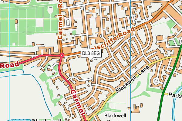 DL3 8EG map - OS VectorMap District (Ordnance Survey)