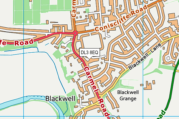 New Blackwell Tennis Club map (DL3 8EQ) - OS VectorMap District (Ordnance Survey)