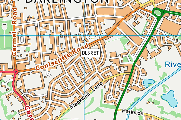 DL3 8ET map - OS VectorMap District (Ordnance Survey)
