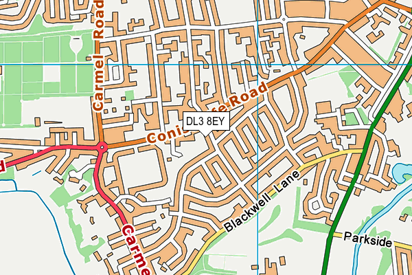 DL3 8EY map - OS VectorMap District (Ordnance Survey)