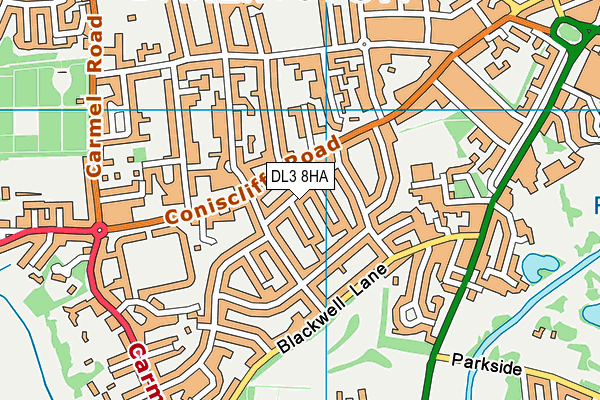 DL3 8HA map - OS VectorMap District (Ordnance Survey)