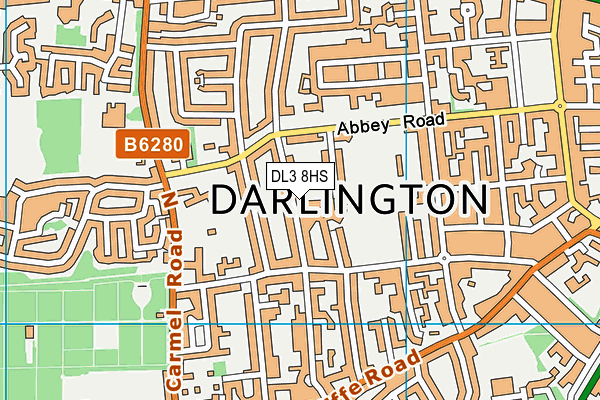 DL3 8HS map - OS VectorMap District (Ordnance Survey)