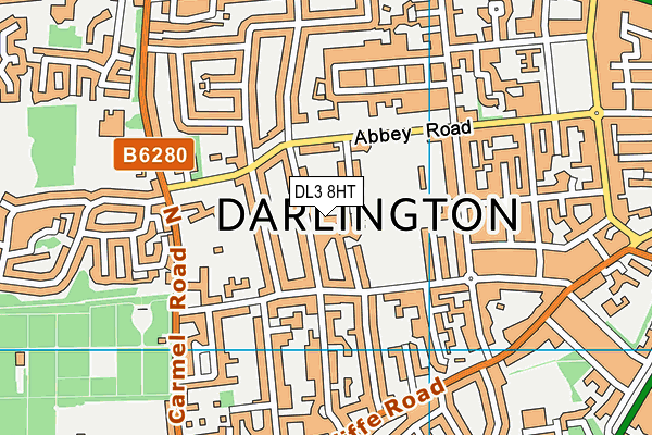 DL3 8HT map - OS VectorMap District (Ordnance Survey)