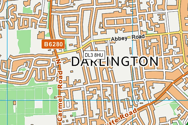 DL3 8HU map - OS VectorMap District (Ordnance Survey)