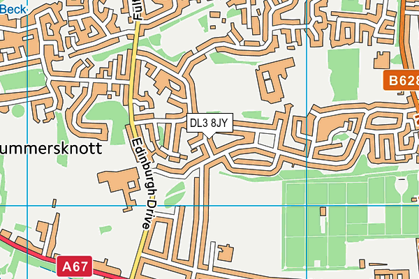 DL3 8JY map - OS VectorMap District (Ordnance Survey)