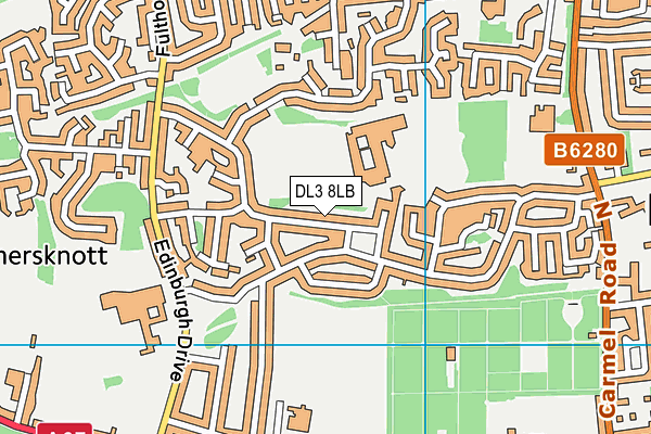 DL3 8LB map - OS VectorMap District (Ordnance Survey)