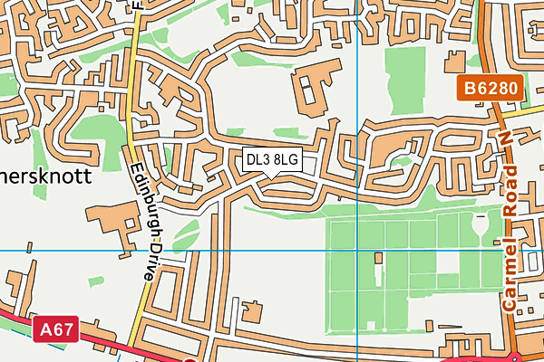 DL3 8LG map - OS VectorMap District (Ordnance Survey)