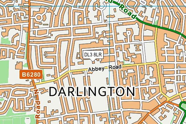 Queen Elizabeth Sixth Form College Playing Fields map (DL3 8LR) - OS VectorMap District (Ordnance Survey)