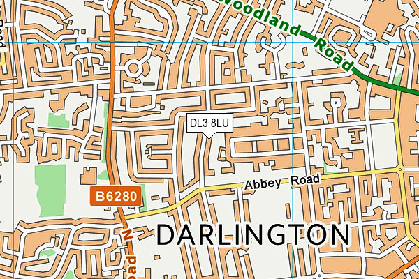 DL3 8LU map - OS VectorMap District (Ordnance Survey)