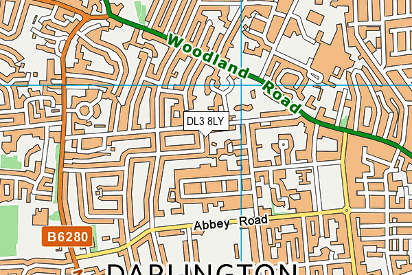 DL3 8LY map - OS VectorMap District (Ordnance Survey)