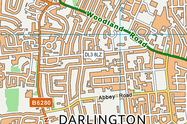 DL3 8LZ map - OS VectorMap District (Ordnance Survey)
