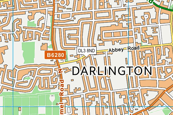 DL3 8ND map - OS VectorMap District (Ordnance Survey)