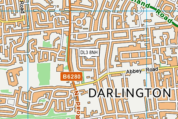 DL3 8NH map - OS VectorMap District (Ordnance Survey)