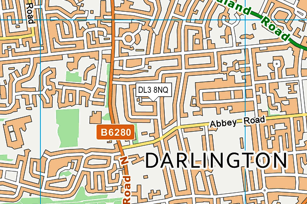 DL3 8NQ map - OS VectorMap District (Ordnance Survey)