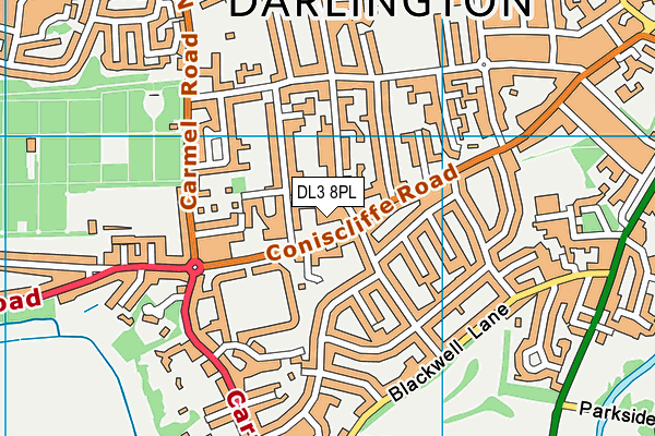 DL3 8PL map - OS VectorMap District (Ordnance Survey)