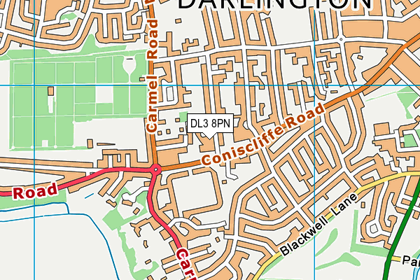 DL3 8PN map - OS VectorMap District (Ordnance Survey)