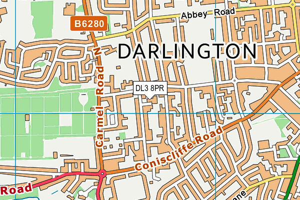 DL3 8PR map - OS VectorMap District (Ordnance Survey)
