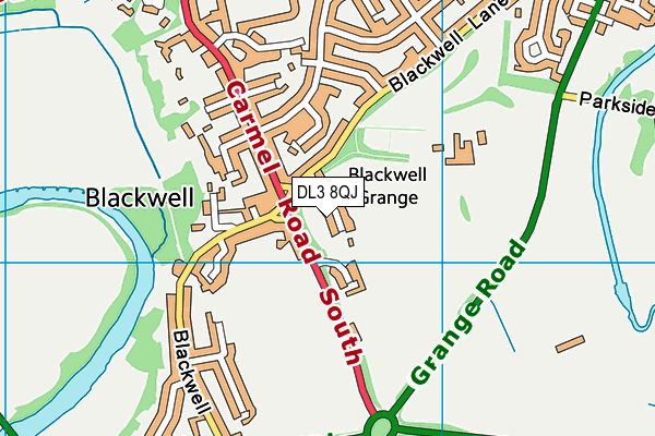 DL3 8QJ map - OS VectorMap District (Ordnance Survey)