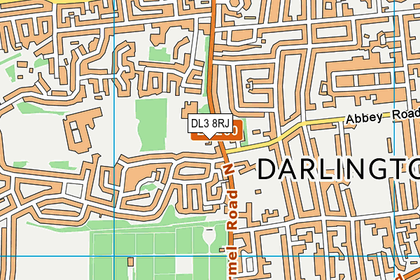 DL3 8RJ map - OS VectorMap District (Ordnance Survey)