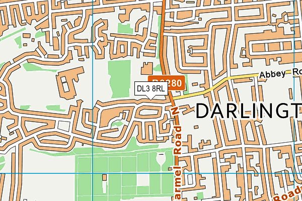 DL3 8RL map - OS VectorMap District (Ordnance Survey)