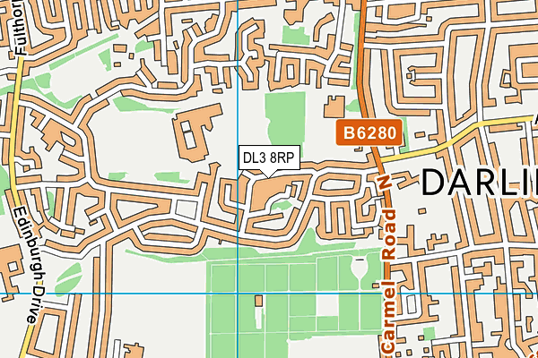 DL3 8RP map - OS VectorMap District (Ordnance Survey)