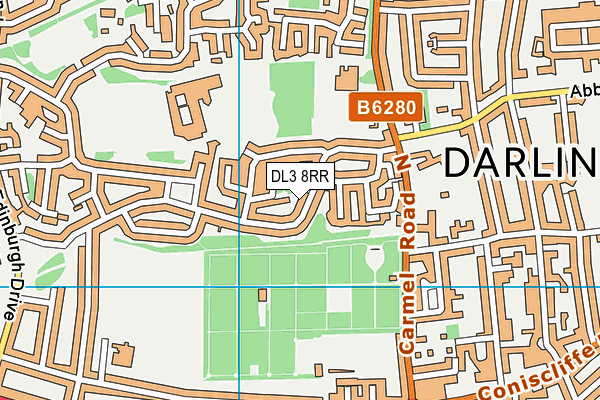 DL3 8RR map - OS VectorMap District (Ordnance Survey)