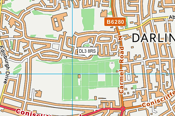 DL3 8RS map - OS VectorMap District (Ordnance Survey)