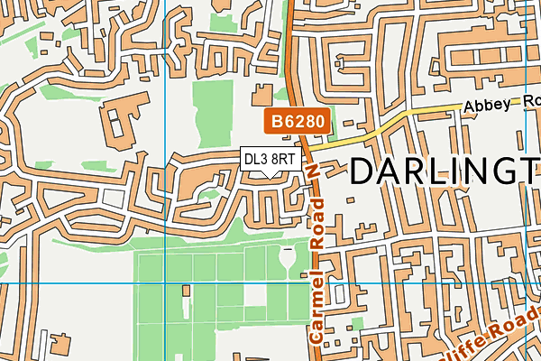DL3 8RT map - OS VectorMap District (Ordnance Survey)