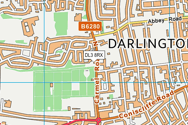 DL3 8RX map - OS VectorMap District (Ordnance Survey)