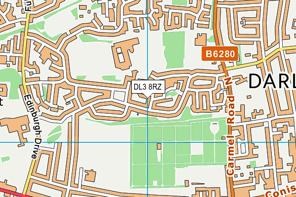 DL3 8RZ map - OS VectorMap District (Ordnance Survey)