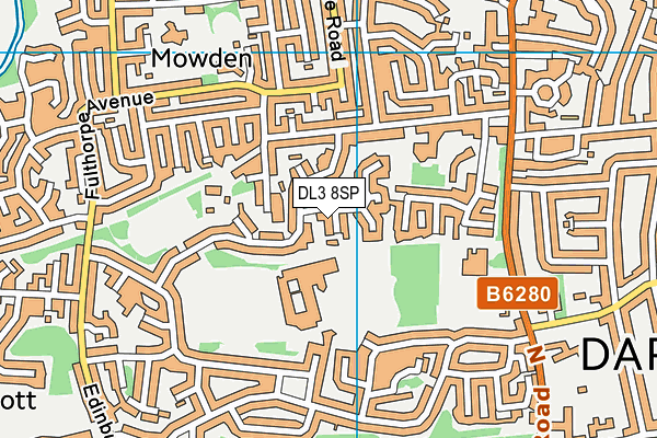 DL3 8SP map - OS VectorMap District (Ordnance Survey)