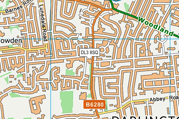 DL3 8SQ map - OS VectorMap District (Ordnance Survey)